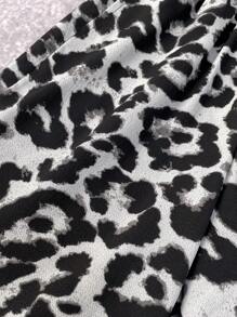 SHEIN Bolty Tween Boy Leopard Print Casual Shorts With Pockets, Suitable For Commuting, School, Daily Leisure, Sports, Spring/Summer