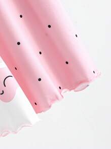 Genkimix Kids 2 Pcs/Set Young Girls' Cap Sleeve Flutter Sleeve Casual Long Nightgown & Homewear Set, Spring/Summer