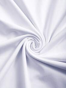 Manfinity Dauomo Men Simple Solid Color Short Sleeve Casual T-Shirt - White - View 5