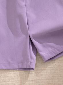 SHEIN 2 Stücke/Set Baby Jungen Lässig Poloshirt & Hosen Set, Sommer