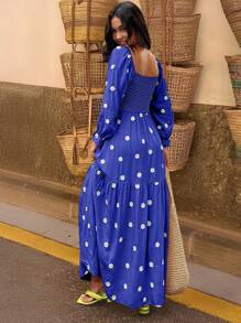 Breezaya 时尚度假风格长袖女式长裙