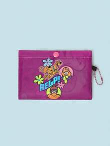 SCOOBY-DOO X SHEIN Bolsa de playa y bolso de mano de gran capacidad con gráficos de dibujos animados y figuras de moda