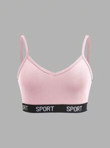 少女三件套简约字母弹力吊带背心和内衣套装