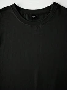 Manfinity Sport Corelite Men's Botanical Print Round Neck Short Sleeve Sports T-Shirt For Summer Workout Clothes Running Tees & Tanks, Black T-Shirt, Spider T-Shirt - Black - View 3