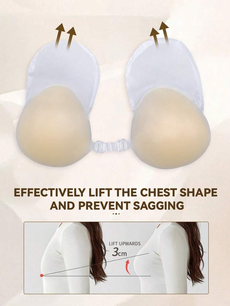 SHEIN Băng nâng ngực, 1 cặp - Màu be - Xem 1
