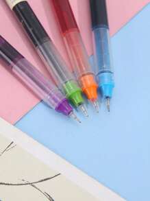 SHEIN Penne di grande capacità e colore neutro, distribuite casualmente, per il ritorno a scuola. Set di penne per taccuino di grande capacità, penne gel colorate, penne per disegno, per prendere appunti e per disegnare linee