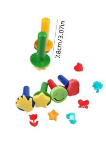 30 件绘画海绵刷和印章套装 返校,返校,学校用品 - 彩色 - 查看 3