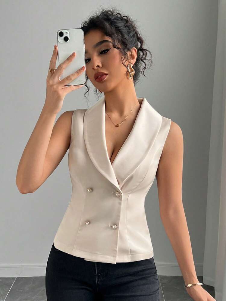 Sleeveless Women Elegant Party Jacket Top, Summer New Style