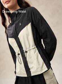 OutZeal Women's Water-Resistant Lightweight Color Block Outdoor Rainshell Jacket Hiking Camping