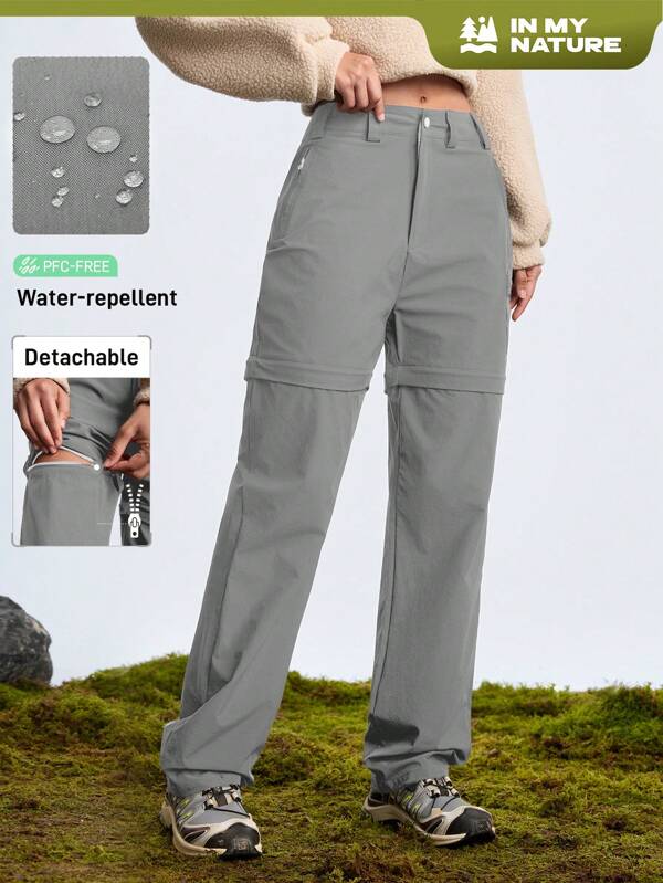 In My Nature Pantalones desmontables resistentes al agua para mujer para senderismo/camping/viajes