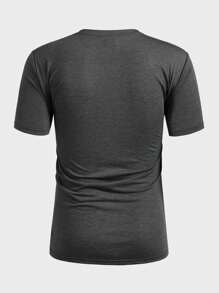 EASEVO 2-Pack Plus Size Men's Casual Round Neck Knit Short Sleeve T-Shirts Tee, Suitable For Summer, School