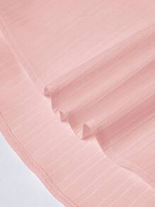 SHEIN Unity 女式落肩长袖纽扣半襟口袋休闲衬衫 - 粉色 - 查看 6