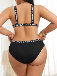 SHEIN 2pcs Plus Size Wireless Bra Set, Fashion Summer Wear