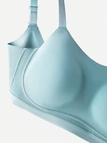 LUVLETTE Plus Blue Racerback Sports Bra Tank Top Medium Support Workout Breathable Casual-Sporty LingerieAsOuterwear Basic Active Gym SizeFreedom Bra