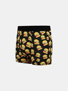 Tween Boy Hamburger Pizza Print Elastic Waist Briefs