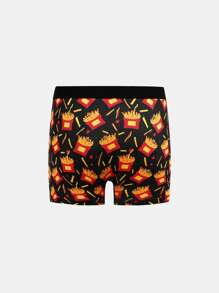 Tween Boy Hamburger Pizza Print Elastic Waist Briefs