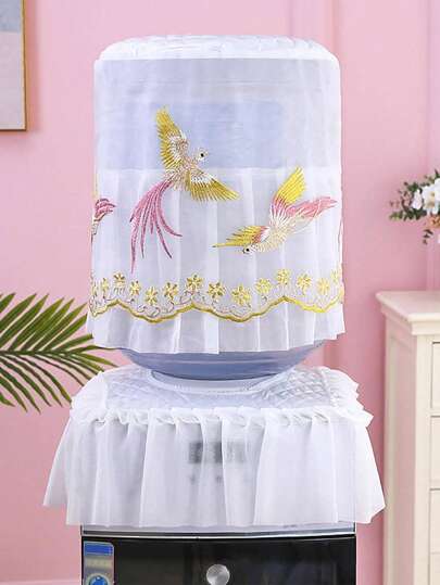 2pcs/Set Embroidered Lace Water Dispenser Cover Household Accessory Set,Bag,Organizer,Storage,Home Decor