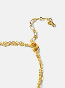 MOTF PREMIUM COLLAR DE DOBLE CAPA CON CIRCONITA DORADA - Amarillo Oro - Ver 9