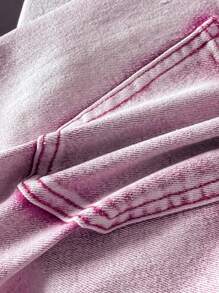 Soleia Shorts di jeans da donna, shorts casual skinny stretch di colore rosa