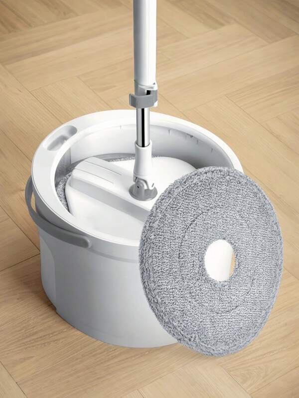 SHEIN 1/2/3/5/8pcs Mop Cloth Adhesive Insole Replacement Cleaning Head For Mop Micro Fiber Absorption Mop Head Mop Pads Mop Replacement Head Round Cotton Cleaning Pad To Rotate