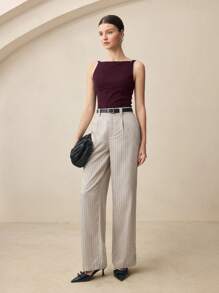 BizChic Áo tank top nữ màu đỏ tía cổ chữ V, thắt eo, hiện đại, thanh lịch, phù hợp cho công sở, đi làm hàng ngày, lãng mạn, mang hơi hướng retro thập niên 90, thích hợp cho Giáng sinh, Năm mới, Ngày Valentine, Tiệc tùng, Bãi biển, Lễ tốt nghiệp, Thời trang, Lễ hội, Kỳ nghỉ, Khách dự đám cưới, Bữa ăn trưa, Sân bay, Nhiều dịp khác nhau. - Màu Đỏ Sâu - Xem 8