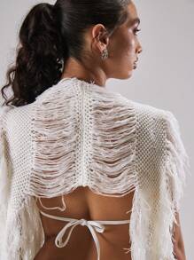 MUSERA Crochet Frill Trim Waistcoat Top Spring, Summer, Holiday, Vacation, Ibiza, Festival, Rave, Cool Girl, Shipwrecked