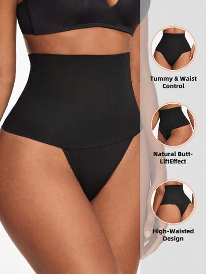 SHAPORA Women's Solid Color High-Waisted Tummy Control Pants