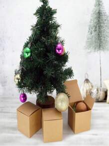 صناديق هدايا بعلامات, صناديق ورق كرافت صغيرة لحفلات الزفاف والعرس وأعياد الميلاد، صناديق ورقية قابلة للطي لمعالجة الحفلات مع علامات DIY