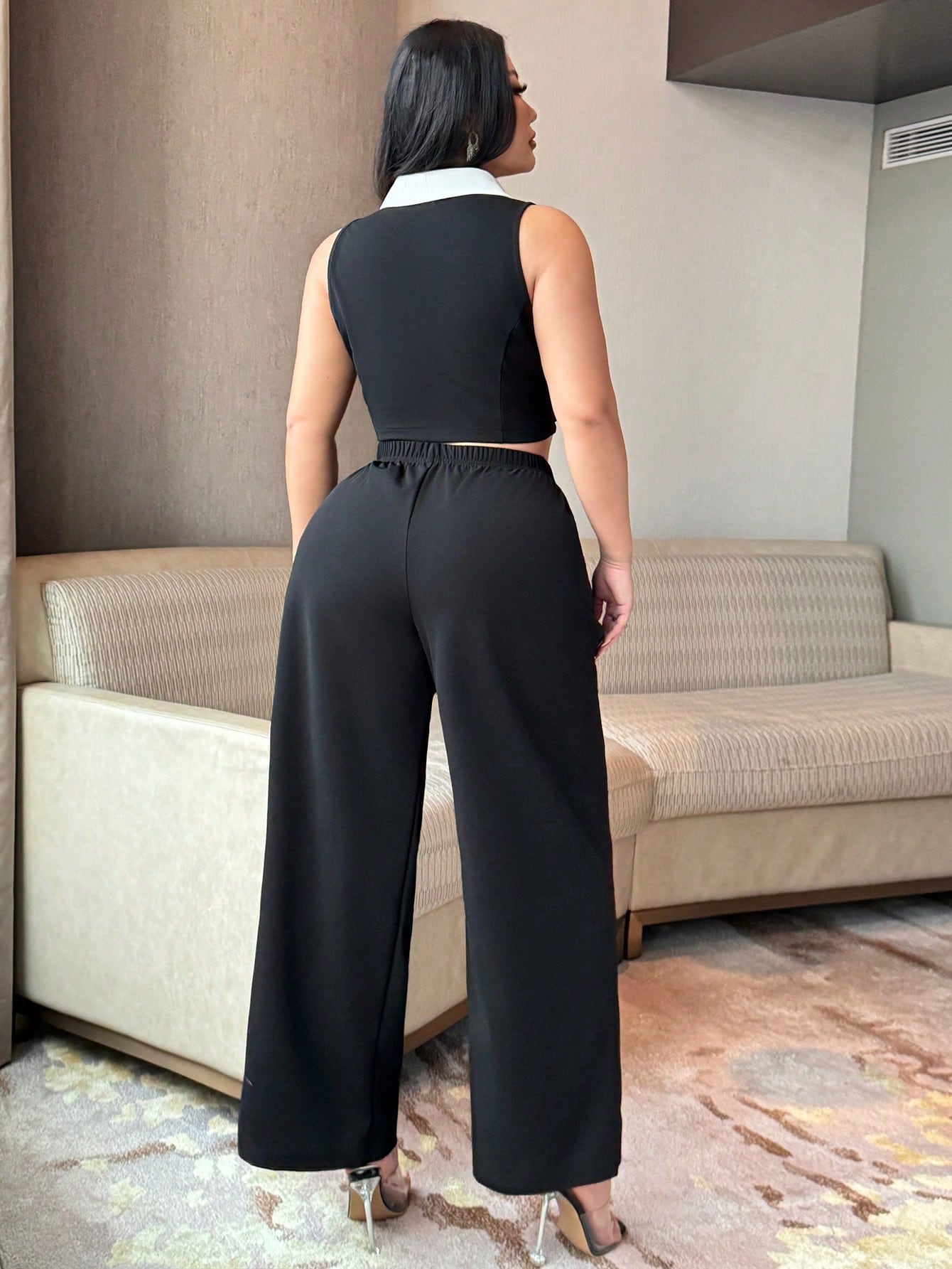 NU&NOW بدلة نسائية مكونة من فستان وبنطلون مقاس كبي...