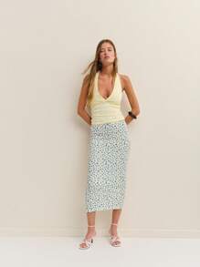 Sleeveless Backless Halter Neck Tank Top, Sexy Twist Detail On Back Summer Spring Casual Style Top - Yellow - View 5