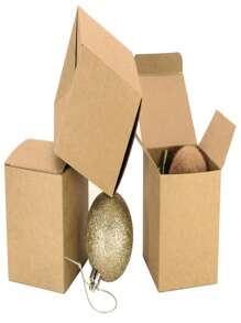 صناديق هدايا بعلامات, صناديق ورق كرافت صغيرة لحفلات الزفاف والعرس وأعياد الميلاد، صناديق ورقية قابلة للطي لمعالجة الحفلات مع علامات DIY