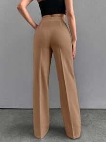 EURMUSE Beige Basic Pants, Fashionable Suitable For Summer - Beige - View 2
