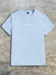 AXEPEAK Camiseta de Malha de Manga Curta com Estampa Colorida e Gola Redonda, Inspirada no Streetwear, Itens para Casais