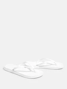 Grefit Women's Fashion White Flip Flops - White - View 6