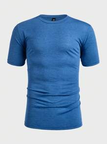 EASEVO 2-Pack Plus Size Men's Casual Round Neck Knit Short Sleeve T-Shirts Tee, Suitable For Summer, School