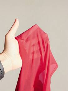 SHEIN ICON 女士红色薄纱蕾丝吊带露脐背心