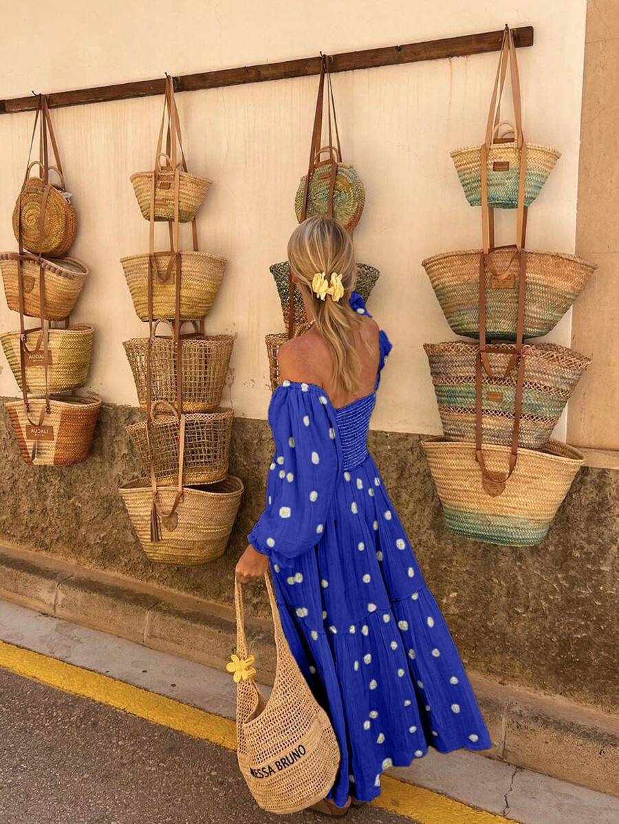 Breezaya 时尚度假风格长袖女式长裙