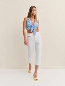 Nöista Pantalones capri ajustados para mujer, estilo casual diario, para salir, pantalones cortos de verano, estilo de vacaciones, pantalones de uso diario