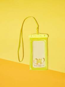 TOM & JERRY X SHEIN Sac de natation jaune transparent imperméable avec motif de dessin animé