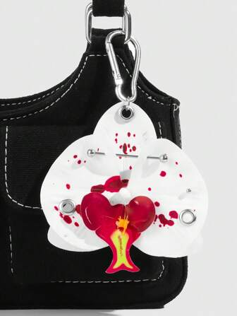Fairycore 1 Stück coole weiße Orchideen Blume Dekor Schlüsselanhänger, Sommer Strand Urlaub Hochzeit Party Geburtstag Geschenktasche Anhänger