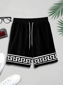 Manfinity RSRT Bộ 2 áo sơ mi tay ngắn in họa tiết kỳ nghỉ hè dành cho nam và quần short - Nhiều màu - Xem 5