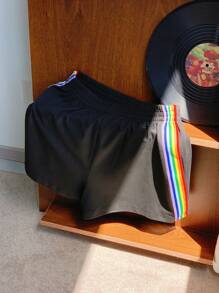 Comfortcana Women's Solid Color Fashionable Shorts, Suitable For Summer - Black - View 5