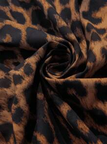 SHEIN LUNE 大码豹纹短袖衬衫，夏季时尚