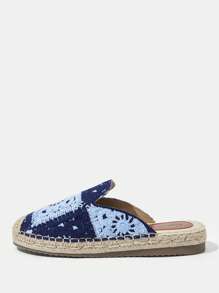 Styleloop Giày lười Mule phong cách Bohemian thường ngày dành cho nữ, thích hợp cho kỳ nghỉ - Màu xanh lam - Xem 2