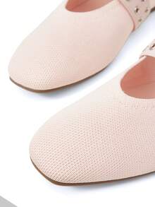 MOTF PREMIUM Zapatos Mary Jane planos de piel de PU con hebilla - Rosa - Ver 5