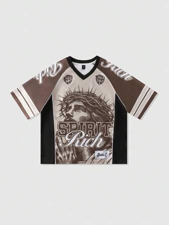 Street Life Maglietta sportiva a maniche corte in rete per uomo, maglia atletica