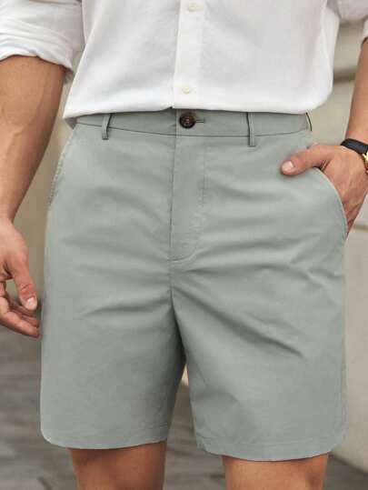 EASEVO Plus Size Men's Casual Woven Shorts, Suitable For Summer