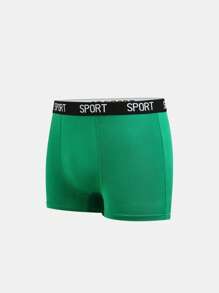 Teen Boy 7pcs Contrast Letter Tape Boxer Briefs