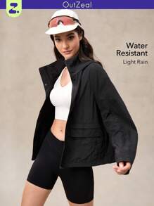 OutZeal Women's Water-Resistant Lightweight Packable Hat Outdoor Rainshell Jacket Hiking Camping