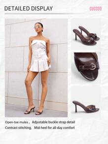 CUCCOO BIZCHIC Women's High Heel Sandals For Summer Graduation Heels Prom Heels Vacation Shoes Summer Back To School Shoes College Student Shoes Elegant Basics Business Casual Business Chic Spring Shoes Spring Break Easter